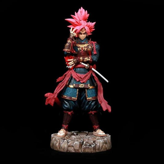 Saiyan Samurai Peach Goku Standing Battling Scene Model