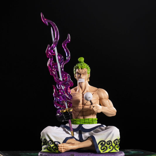 One Piece Sitting Position Zoro Statue Action Figure  Toys