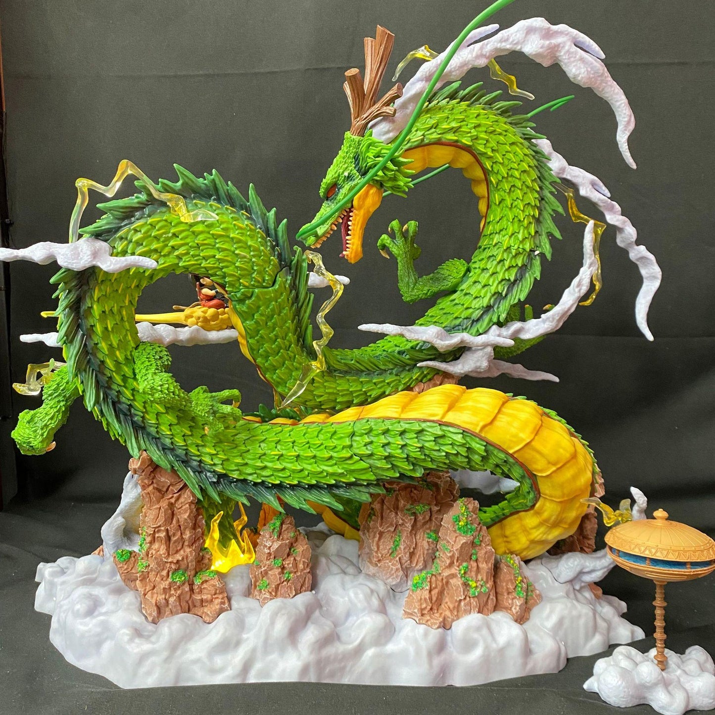 Shenlong and Little Goku Scene Statue Model Ornament
